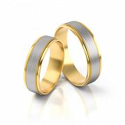Obrączki ślubne złoto dwukolorowe 5,3mm próba 333 • XFS89