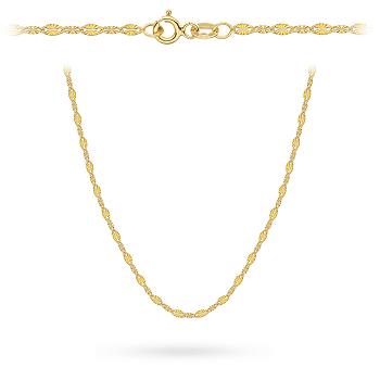 Naszyjnik złoty delikatne diamentowane owale FUG3-38-N00597-2