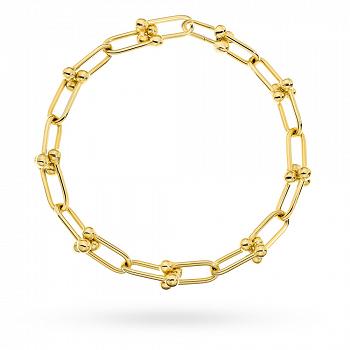 Bransoletka złota długie ogniwa i kulki FUG2-34-B00938-2