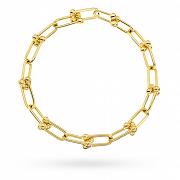 Bransoletka złota długie ogniwa i kulki FUG2-34-B00938-2