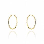 Kolczyki złote kółka diamentowane 2,5cm FUG7-33-K01497-2
