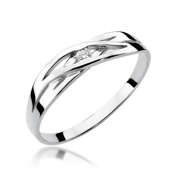 Pierścionek zaręczynowy z brylantem 0.05