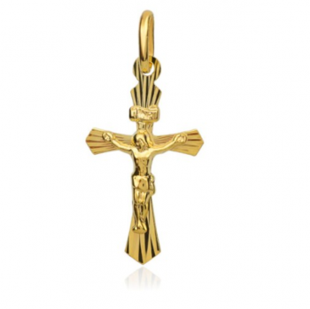 Złoty krzyżyk z wizerunkiem Jezusa FUG4-15-C00017-2