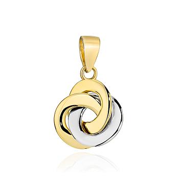Zawieszka złota pleciona w dwóch kolorach FUG6-Z00709-375