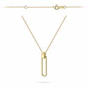 Naszyjnik złoty z wiszącym ogniwem FUG3-17-N00584-2