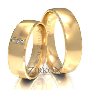 Obrączki ślubne z żółtego złota 6mm próba 585 • Z001