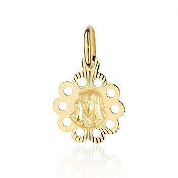 Medalik z żółtego złota Matka Boska Bolesna FUG5-15-M00112-2