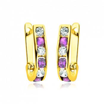 Kolczyki złote z cyrkoniami XFZ1460R