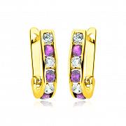 Kolczyki złote z cyrkoniami XFZ1460R