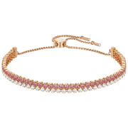 Bransoletka SWAROVSKI • Subtle Double Bracelet, Pink, Rose Gold Plating 5224179 