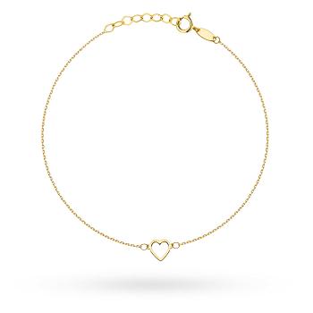 Bransoletka złota kontur serca FUG2-40-B00995-2