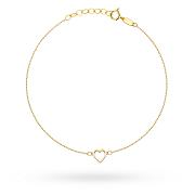 Bransoletka złota kontur serca FUG2-40-B00995-2