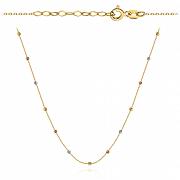 Naszyjnik złoty celebrytka diamentowane kulki FUG11-21-N00315-2