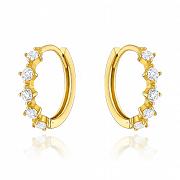 Kolczyki złote z białymi cyrkoniami FUG7-17-K01209-2