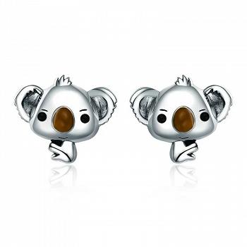 Kolczyki srebrne Koale KFUG051