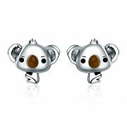 Kolczyki srebrne Koale KFUG051