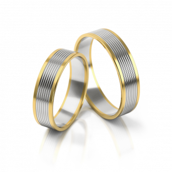 Obrączki ślubne złoto dwukolorowe 5mm próba 333 • XFS186