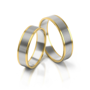 Obrączki ślubne złoto dwukolorowe 5mm próba 333 • XFS186