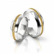 Obrączki ślubne złoto dwukolorowe 6mm próba 333 • XFS256