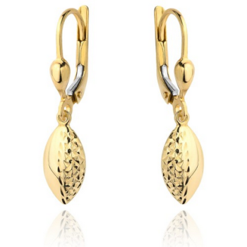 Kolczyki złote owalne na angielskim zapięciu FUG7-17-K00693-2