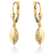 Kolczyki złote owalne na angielskim zapięciu FUG7-17-K00693-2