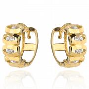 Kolczyki złote kółka z cyrkoniami FUG7-17-K00771-2