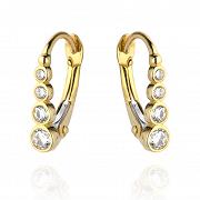 Kolczyki złote z cyrkoniami FUG7-25-K00601-2