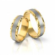 Obrączki ślubne złoto dwukolorowe 6mm próba 333 • XFS151