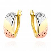 Kolczyki trzy kolory złota FUG7-25-K00609-2