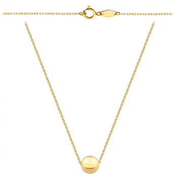Naszyjnik złoty celebrytka z jedną kulką FUG3-17-N00350-2