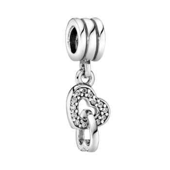 Charms Pandora nierozłączne serca 791242CZ GRAWER GRATIS