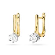 Kolczyki z żółtego złota z diamentami laboratoryjnymi FKO520-585-LD0.60