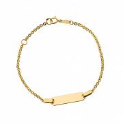 Bransoletka z żółtego złota z blaszką FUG2-17-B00354-2