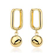 Kolczyki złote wiszące gładkie kulki FUG7-K01735-585