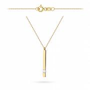 Naszyjnik złoty prostokąt z cyrkonią FUG3-21-N00548-2