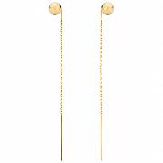 Kolczyki złote przewlekane gładkie kulki FUG7-25-K01111-2