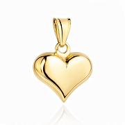 Zawieszka złota serce dwustronne żłobione i gładkie FUG6-Z00675-375