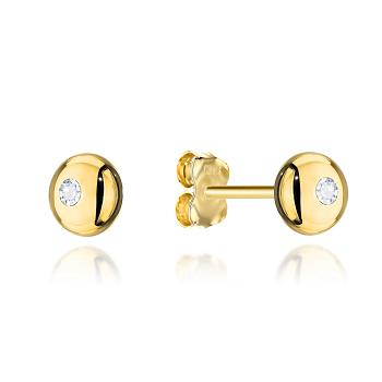 Kolczyki złote kółeczka z cyrkonią FUG7-K01731-585