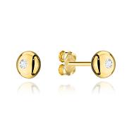 Kolczyki złote kółeczka z cyrkonią FUG7-K01731-585