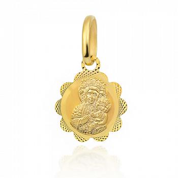 Medalik z żółtego złota Matka Boska Częstochowska FUG5-15-M00111-2