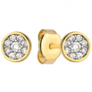 Kolczyki złote okrągłe z cyrkoniami FUG7-21-K00672-2