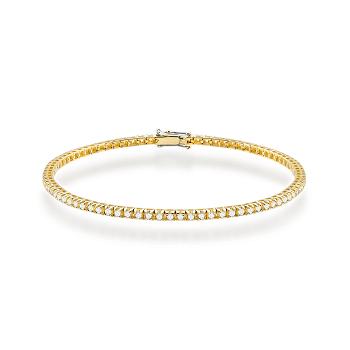 Złota bransoletka z diamentami laboratoryjnymi FB031-585-LD1.07