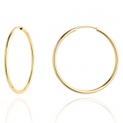 Kolczyki złote gładkie koła FUG7-25-K01104-2