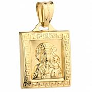 Medalik z żółtego złota kwadratowy  FUG5-9-M00022-2