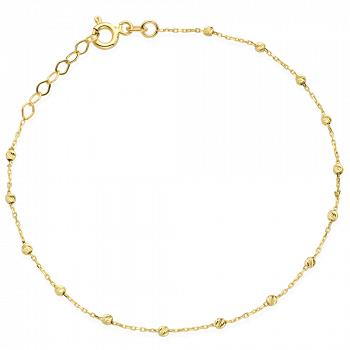 Bransoletka złota diamentowane kulki FUG2-25-B00501-2