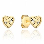 Kolczyki złote serca diamentowane FUG7-17-K00983-2