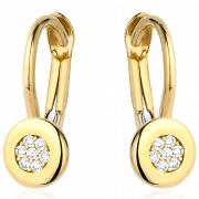 Kolczyki złote kółko z białymi cyrkoniami FUG7-4-K00945-2