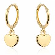 Kolczyki złote serca na kółku FUG7-17-K00993-2