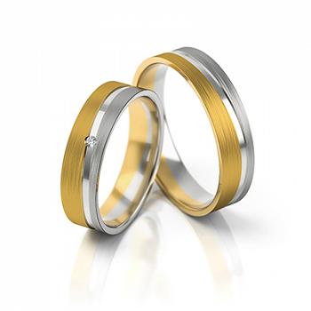 Obrączki ślubne złoto dwukolorowe 5mm próba 333 • XFS300