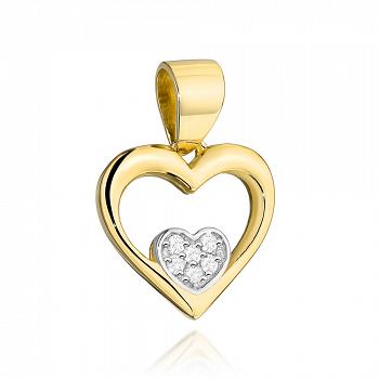 Zawieszka złota serce FUG6-3-Z00431-2
